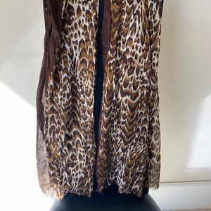 Leopard print fringe scarf 100% cotton.  Offers welcome.